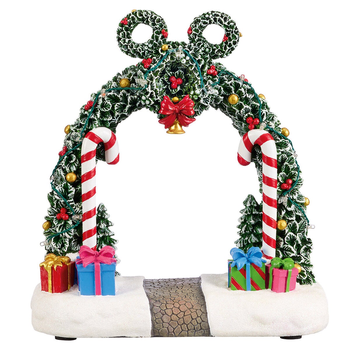 Disney kerstdorp 13-delig met kerstboog – met licht en muziek (afbeelding 4)