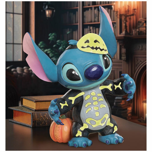 Disney Traditions Stitch Halloween-skelet beeld 44 cm – glow in the dark (afbeelding 1)