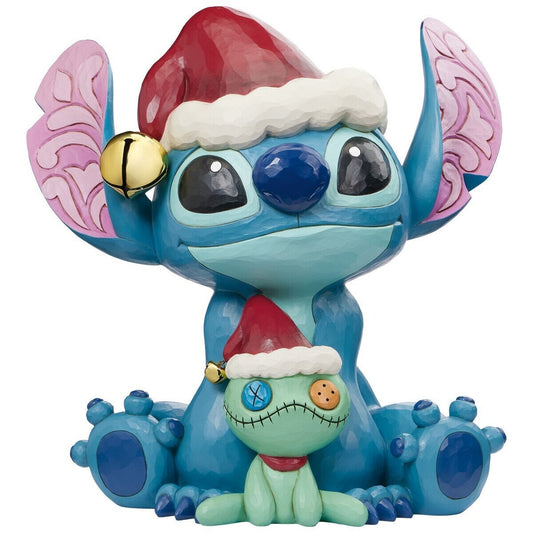 Disney Traditions Stitch met Scrump kerstbeeld (afbeelding 1)