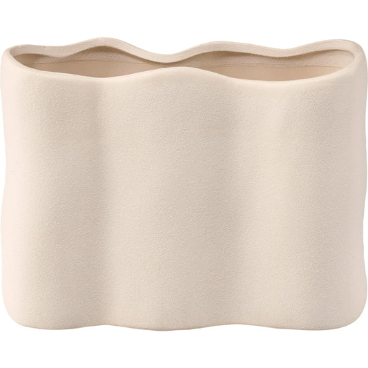 dm home Vaas, organisch van Keramiek, offwhite (21x16x9 cm), 1 St