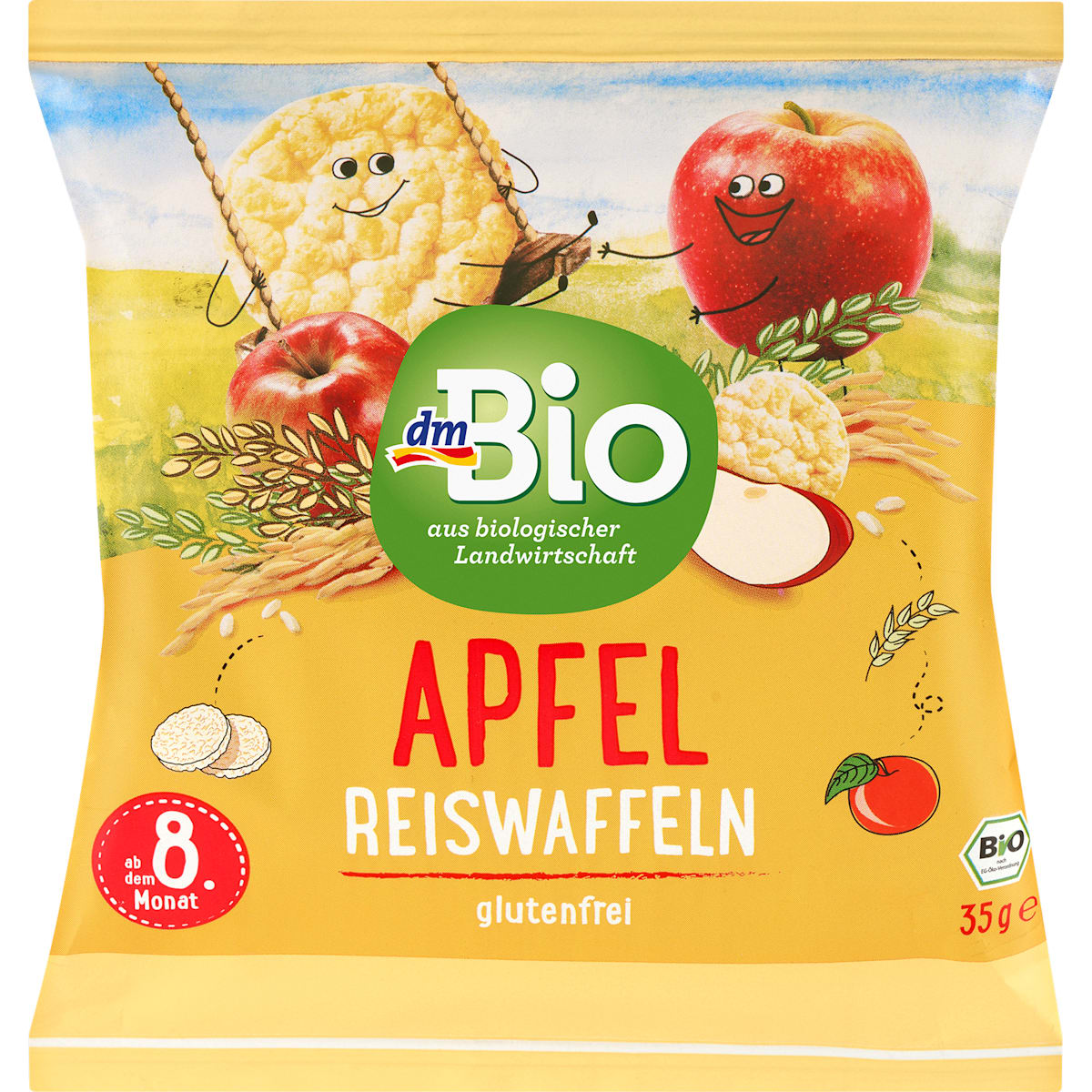 dmBio Babysnack Rijstwafels Appel, vanaf 8 maanden, 35 g
