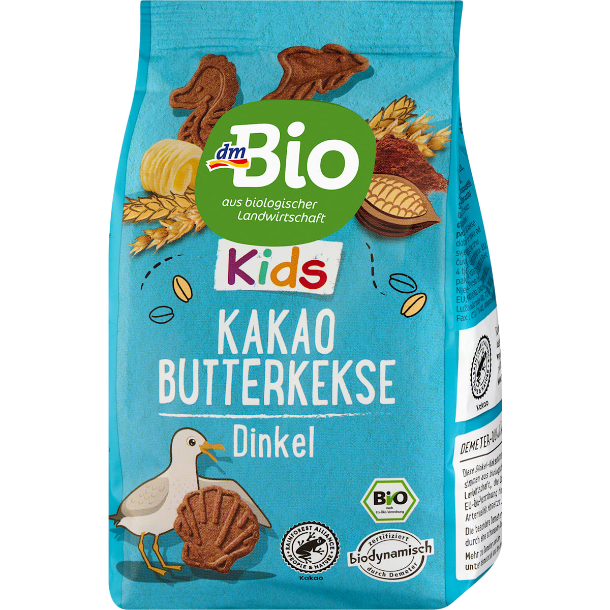 dmBio Kinderkoekjes Cacao Butterkekse Spelt vanaf 3 jaar, 125 g