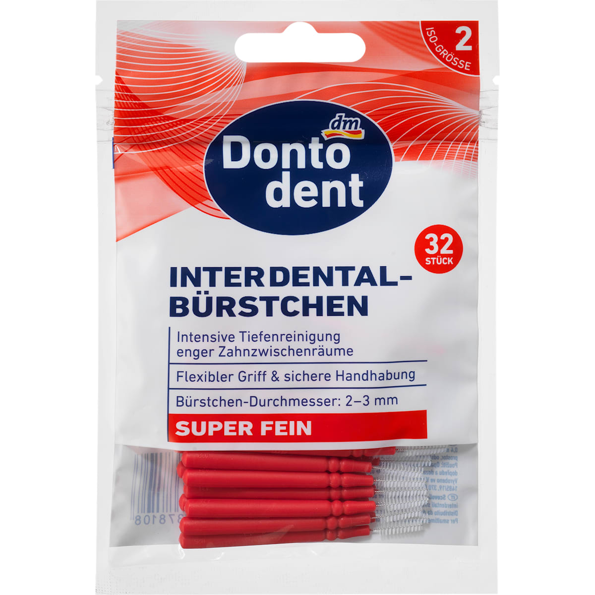 Dontodent Ragers rot 0,4 mm ISO 2, 32 St