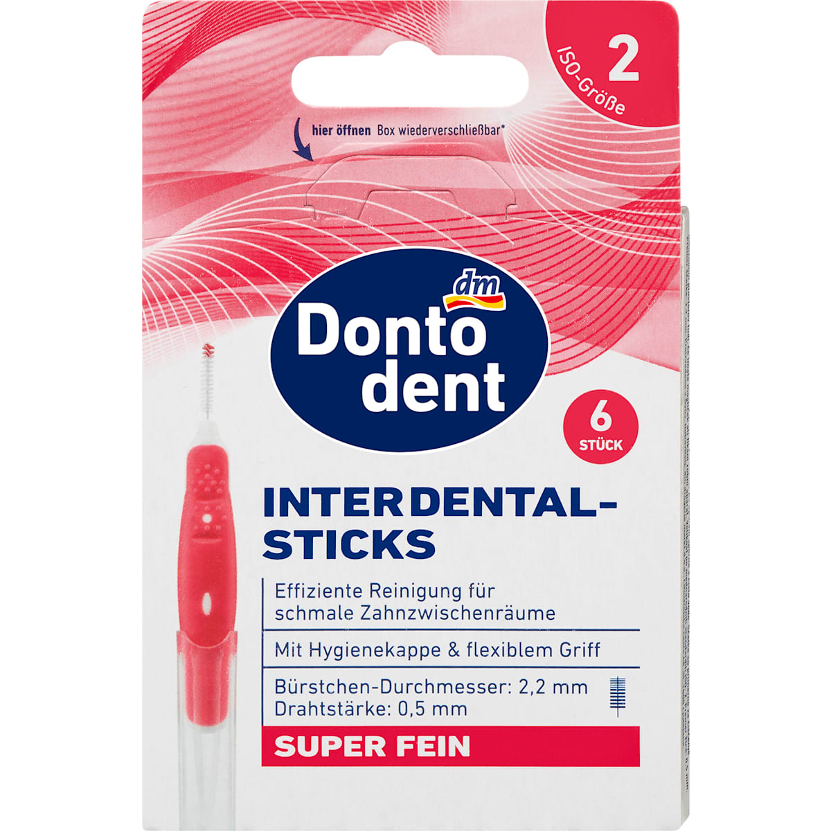 Dontodent Ragers rot 0,5 mm ISO 2, 6 St