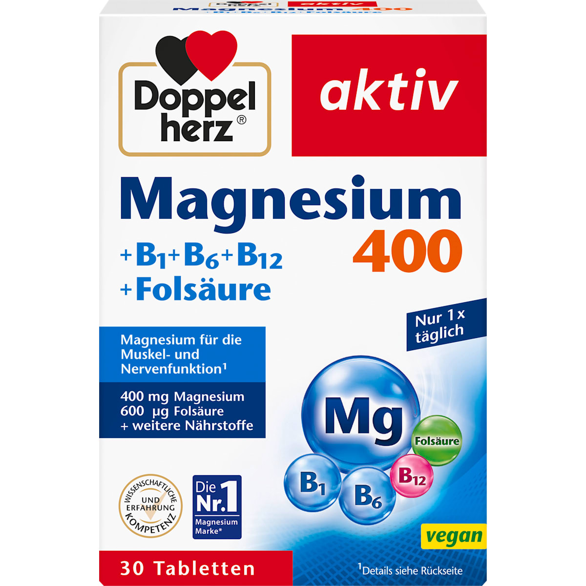 Doppelherz Magnesium 400mg Tabletten 30 St, 38,9 g