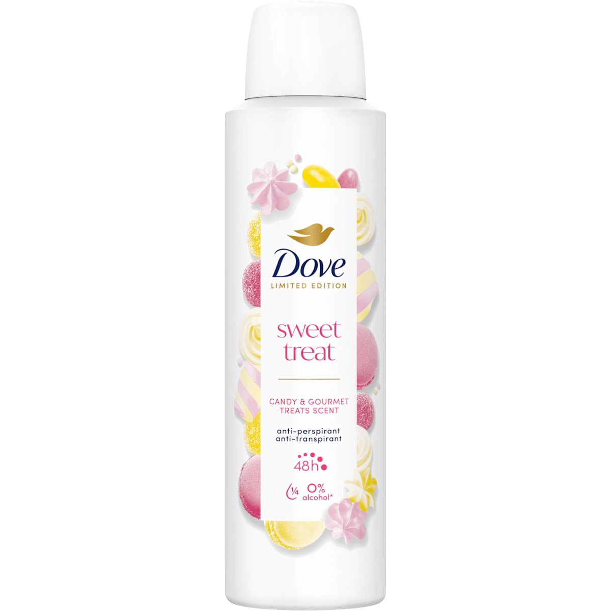 Dove Antitranspirant Deospray Sweet Treat Candy & Gourmet Treats Scent, 150 ml