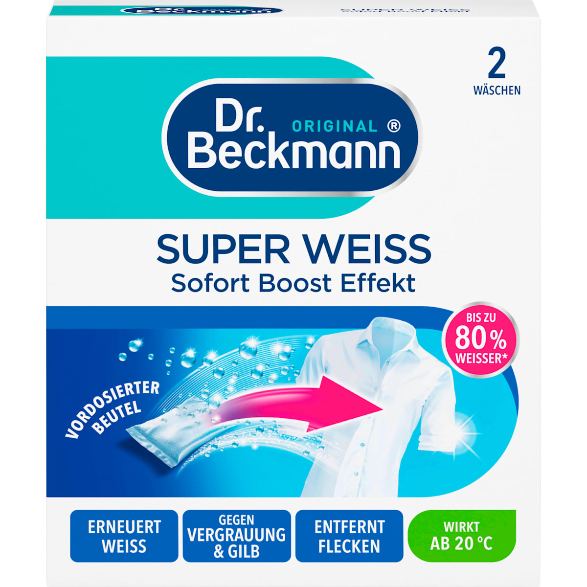 Dr. Beckmann Wäsche Wit super im Zakjes, 80 g