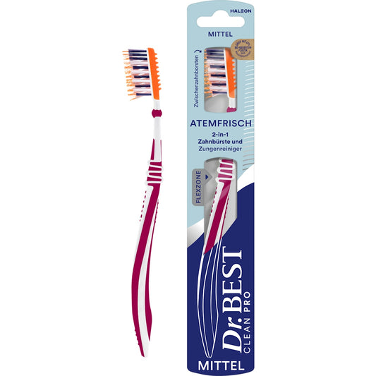 Dr. BEST Tandenborstel Clean Pro Atemfrisch mittel, 1 St
