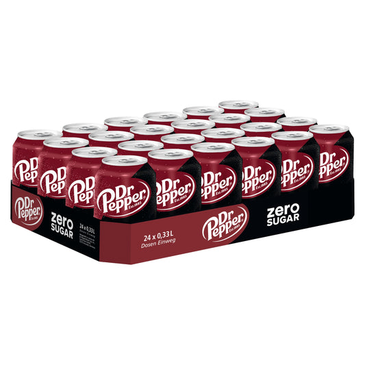 Dr. Pepper Zero Sugar Tray 24x0,33l