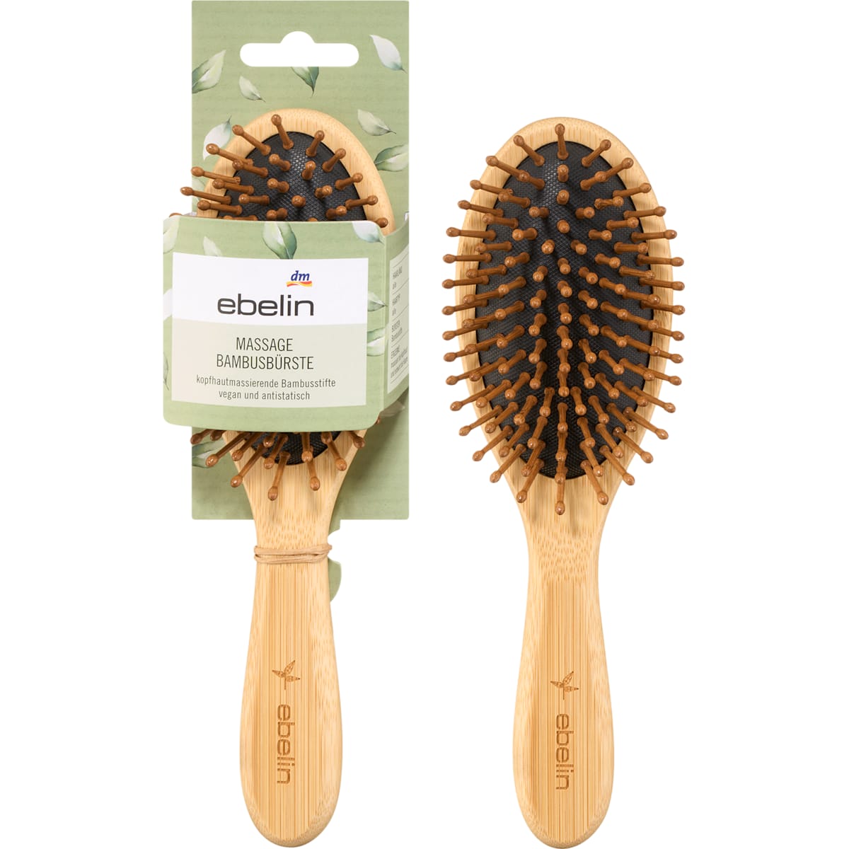 ebelin Haarborstel Bamboe Massage, 1 St