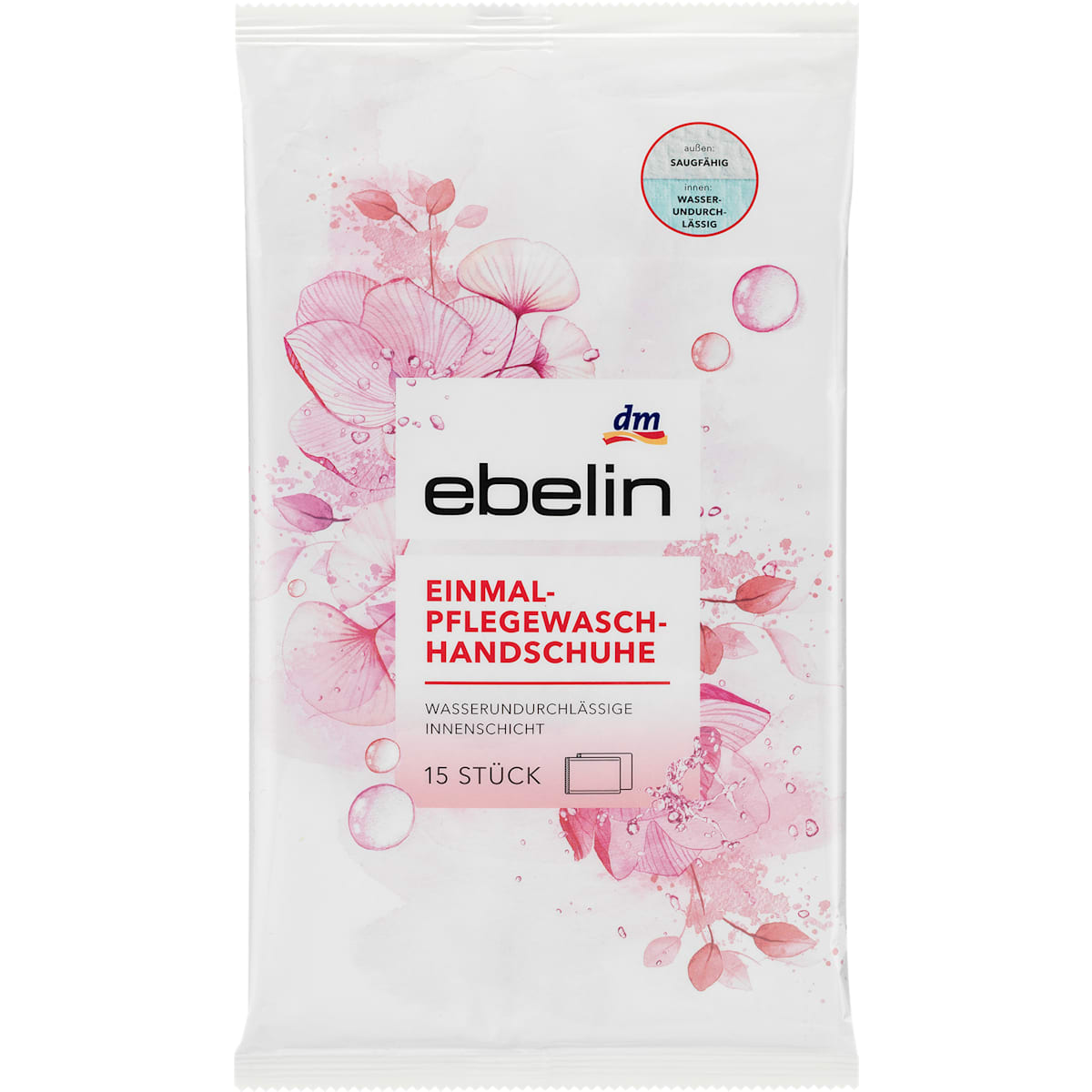 ebelin Waschhandschuhe Einmal Verzorging, 15 St