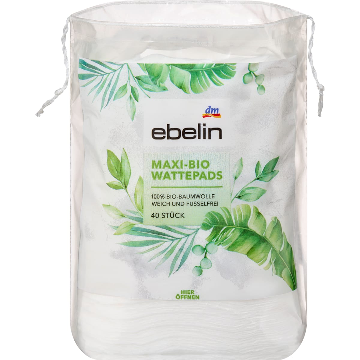 ebelin Wattenschijfjes Bio Maxi GOTS-gecertificeerd, 40 St