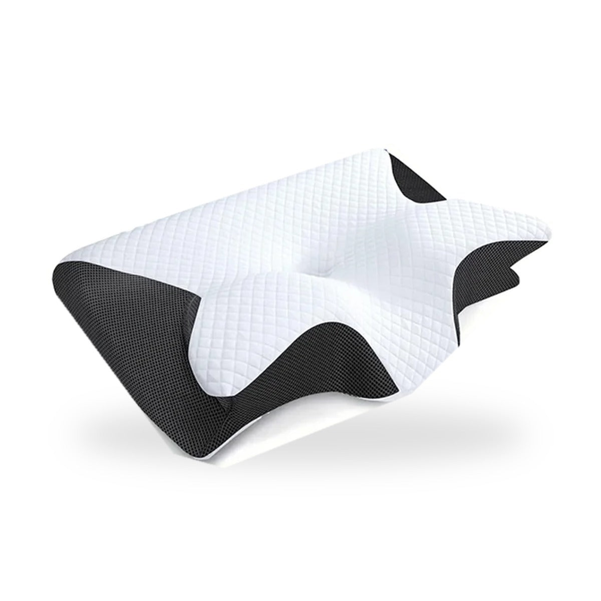 Ergonomisch vlinderkussen van traagschuim – 62 × 37 cm, 2 hoogtes, zwart (afbeelding 1)