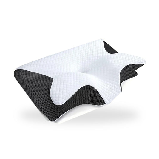 Ergonomisch vlinderkussen van traagschuim – 62 × 37 cm, 2 hoogtes, zwart (afbeelding 1)