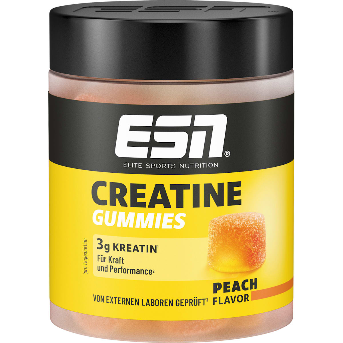 ESN Creatine Gummies, Peach Flavor, 140 g