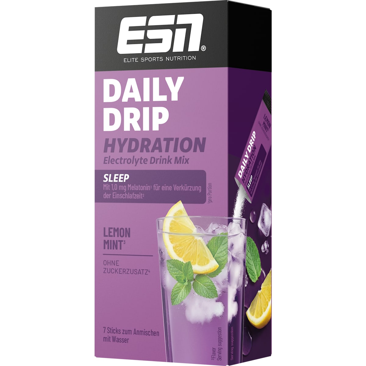 ESN Daily Drip Hydration Sleep Sticks 7 St, Lemon Mint, 91 g