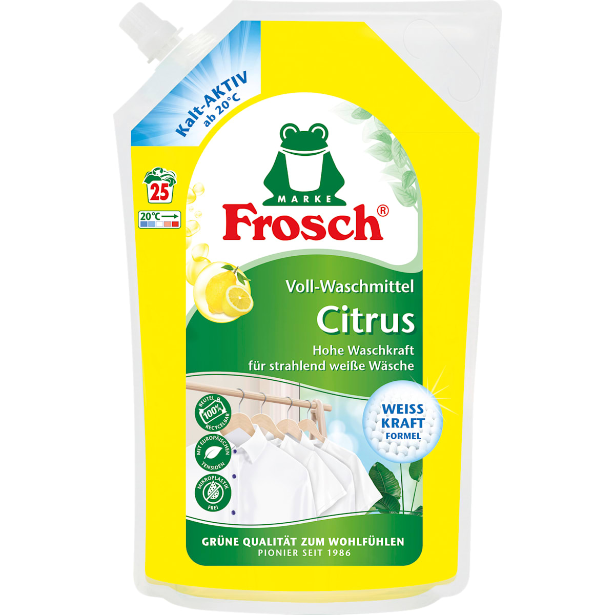 Frosch Volwasmiddel Vloeibaar Citrus, 25 Wl