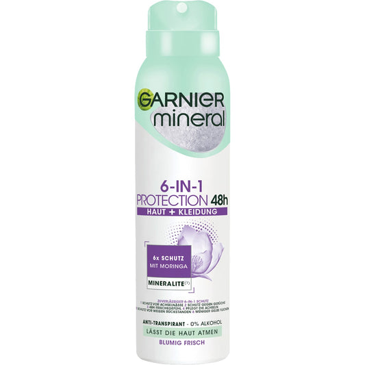 GARNIER mineral Antitranspirant Deospray 6 in 1 Protection, 150 ml