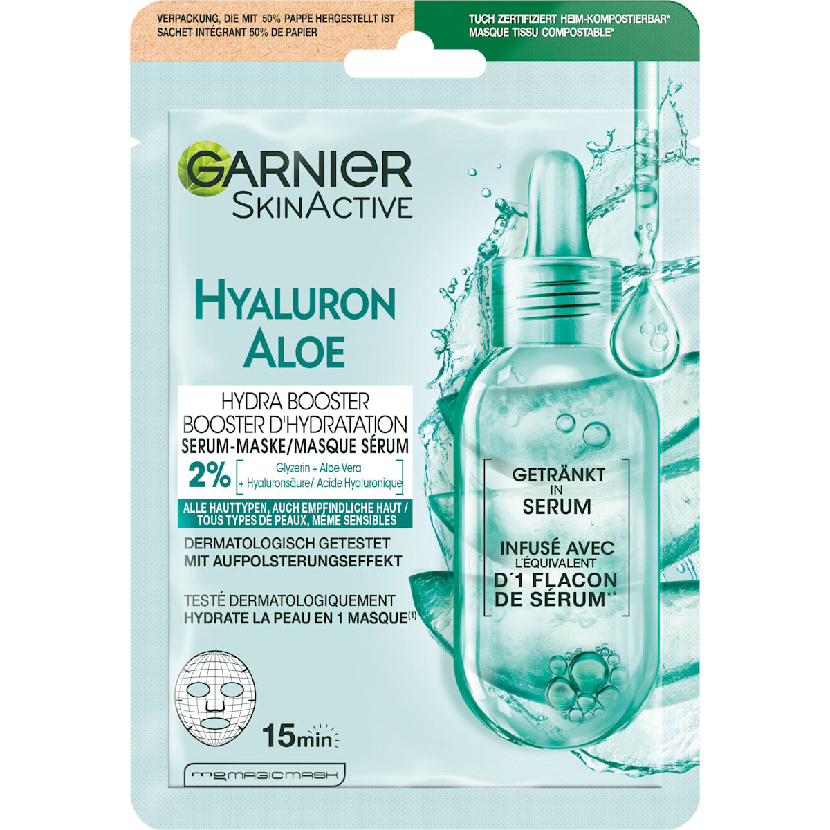 Garnier Skin Active Sheetmasker Hydra Bomb Aloe Vera, 28 g