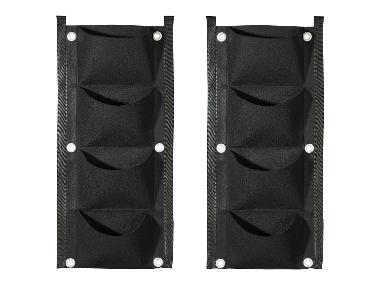 PARKSIDE® Plantenzak-Set, 2 Stuks, van vilt (Wand-Plantenzak Zwart)