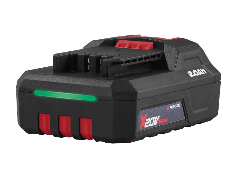 Parkside 20V accu met groene laadindicator