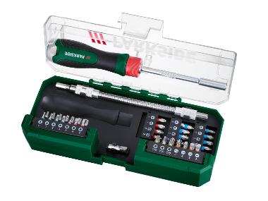 PARKSIDE® Ratels-Schroevendraaier Bit-Set, in praktische Kunststof box