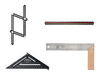 PARKSIDE® Multihoekmeter Meetliniaal, Driekantliniaal, Driehoek met Aanslagwinkelhaak, Timmermanswinkelhaak met Beukenhouten benen