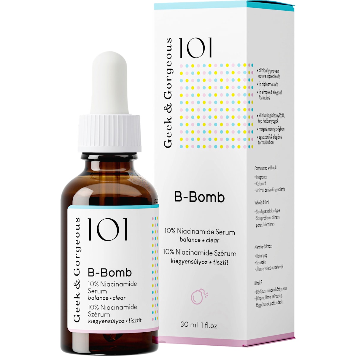 Geek&Gorgeous Gesichtsserum 101 B-Bomb 10%Niacinamide, 30 ml