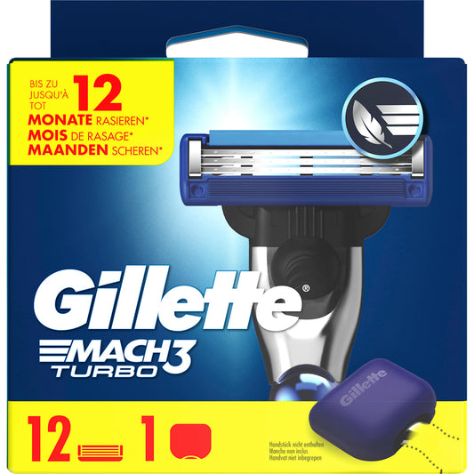Gillette Scheermesjes, Mach3 Turbo, 12 St