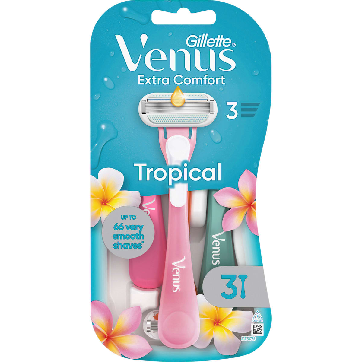 Gillette Venus Wegwerpscheermes, Tropical, 3 St