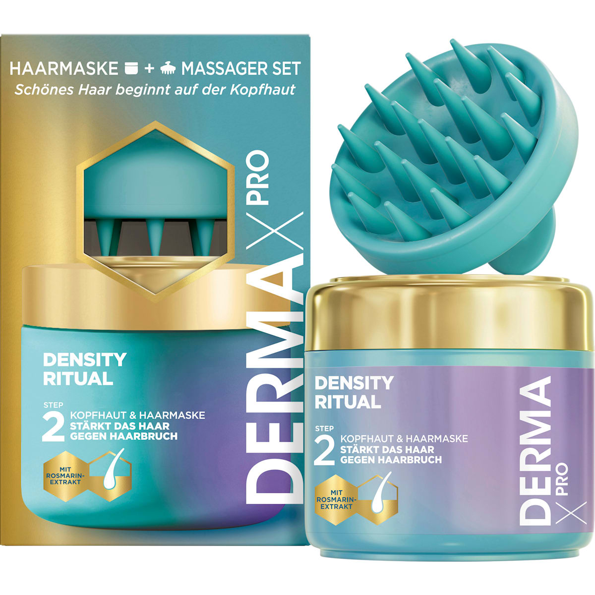 head&shoulders Hoofdhuid & Haarmasker Derma x Pro Density Ritual + Massager Set, 300 ml