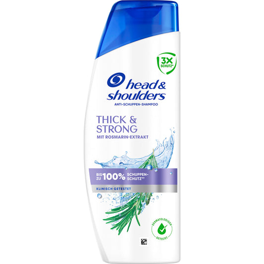 head&shoulders Shampoo Anti-roos Thick & Strong met Rozemarijn-Extrakt, 250 ml