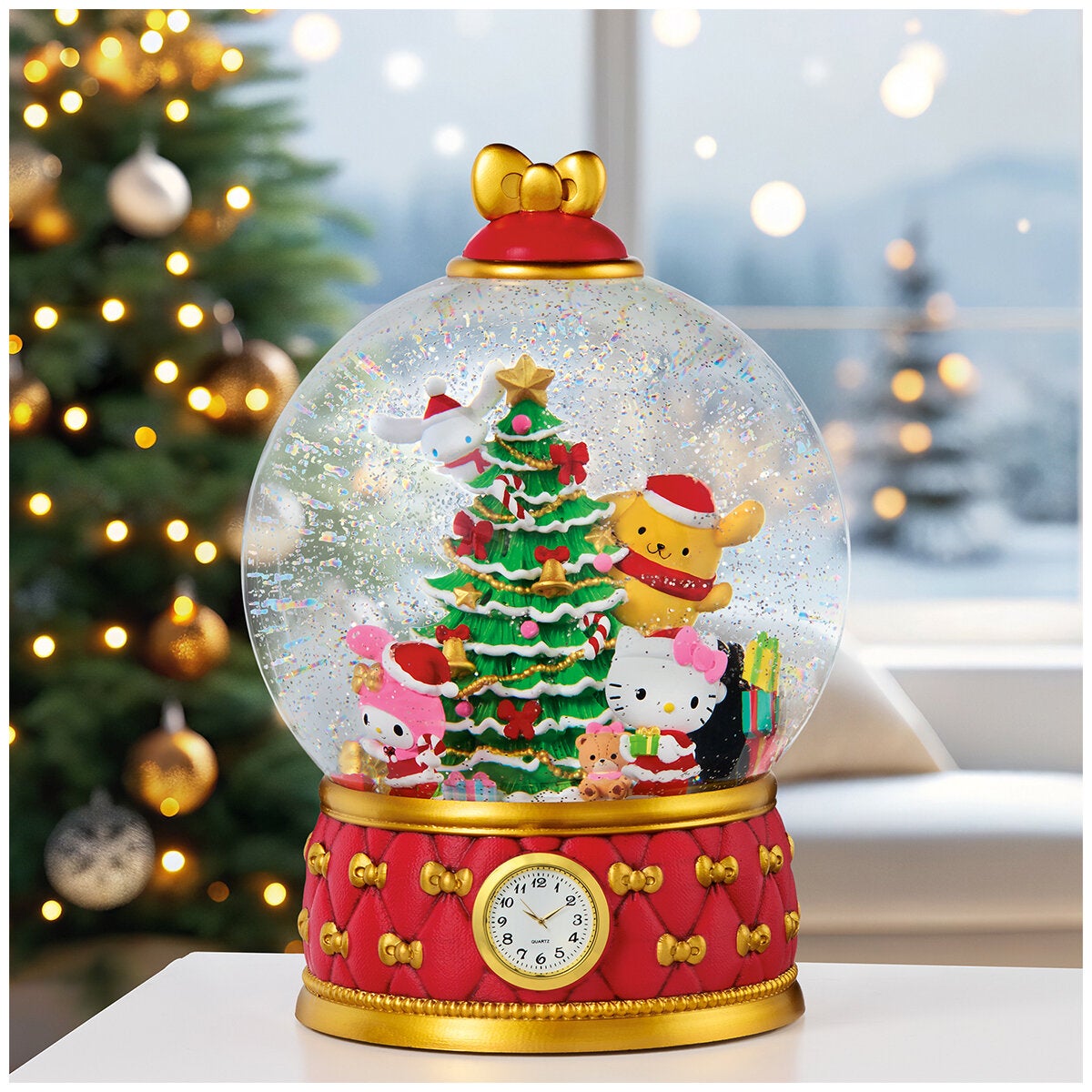 Hello Kitty sneeuwbol – met licht en glittereffect