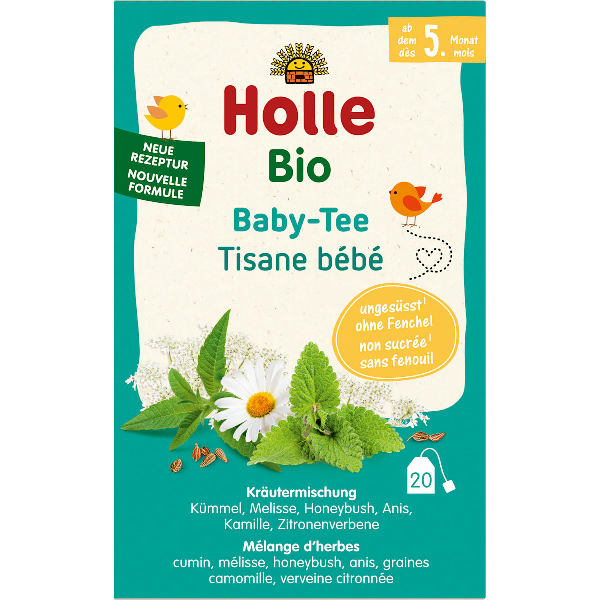 Holle Babytee Kruidenmengsel vanaf 5 maanden (20 Zakjes), 30 g