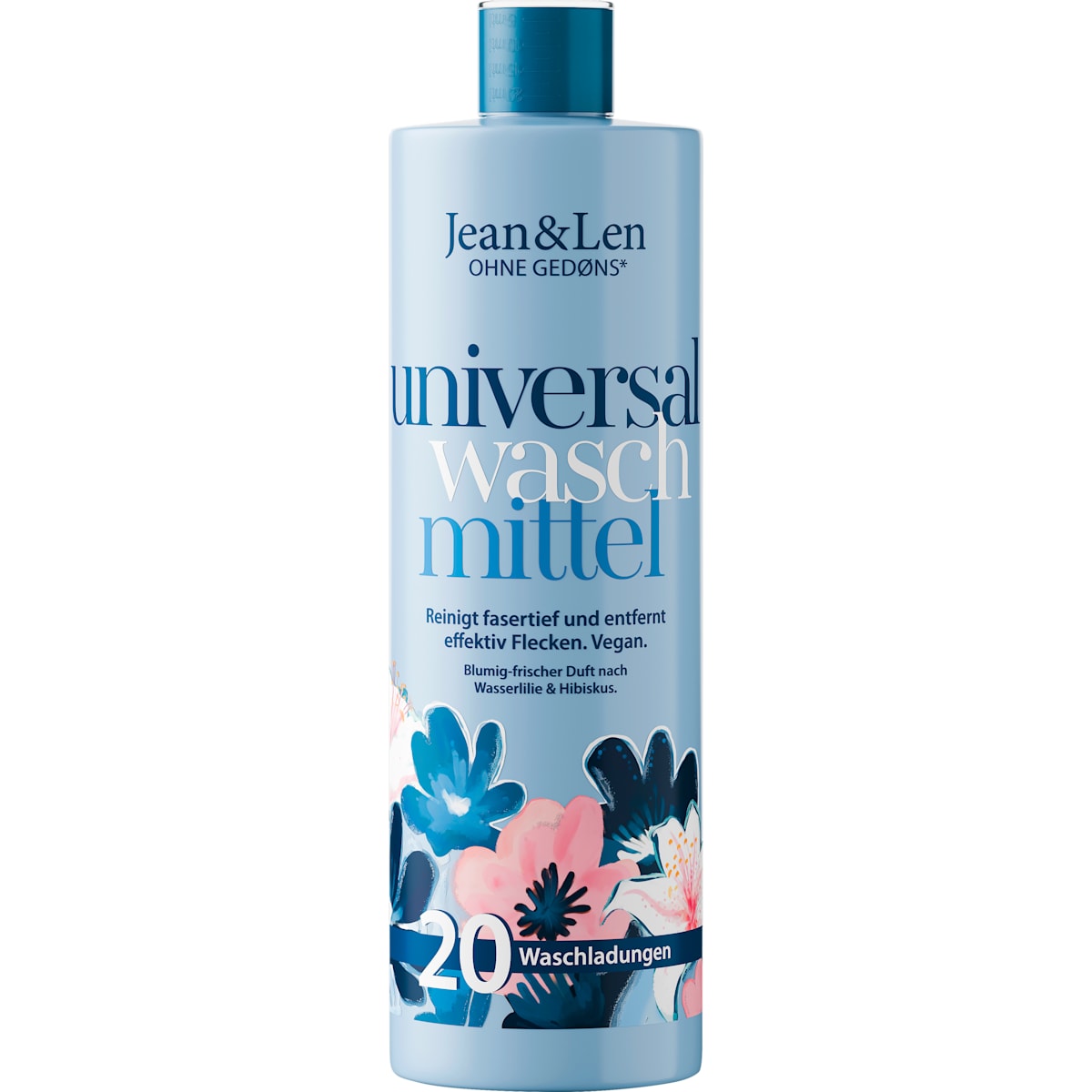 Jean&Len Volwasmiddel vloeibaar Waterlelie&Hibiscus, 20 Wl