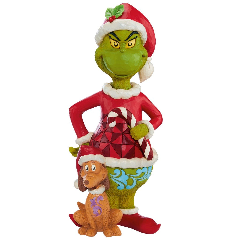 Jim Shore Grinch met Max kerstbeeld 51 cm (afbeelding 2)