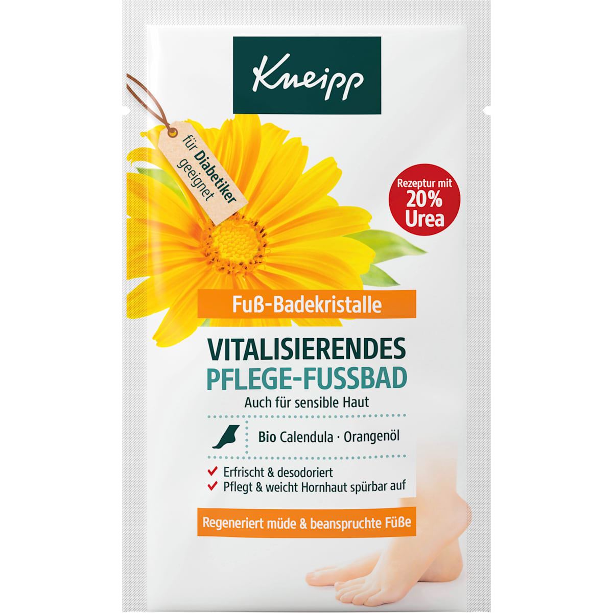 Kneipp Voetbad, Badekristalle Calendula & Orangenöl, 40 g