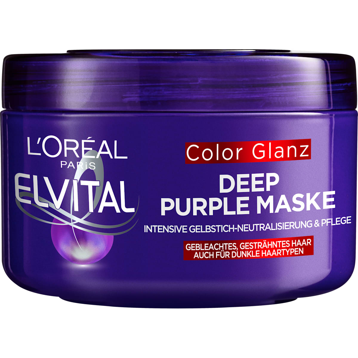 L'ORÉAL PARiS ELVITAL Haarmasker Kleurglans Purple, 250 ml