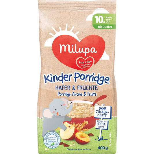 Milupa Porridge Kinder Haver & Vruchten vanaf 10 maanden, 400 g