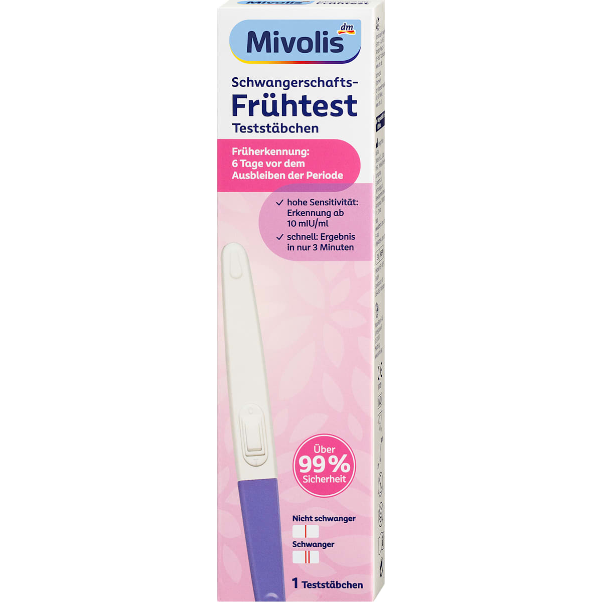Mivolis Schwangerschaftsfrühtest Stokjes, 1 St