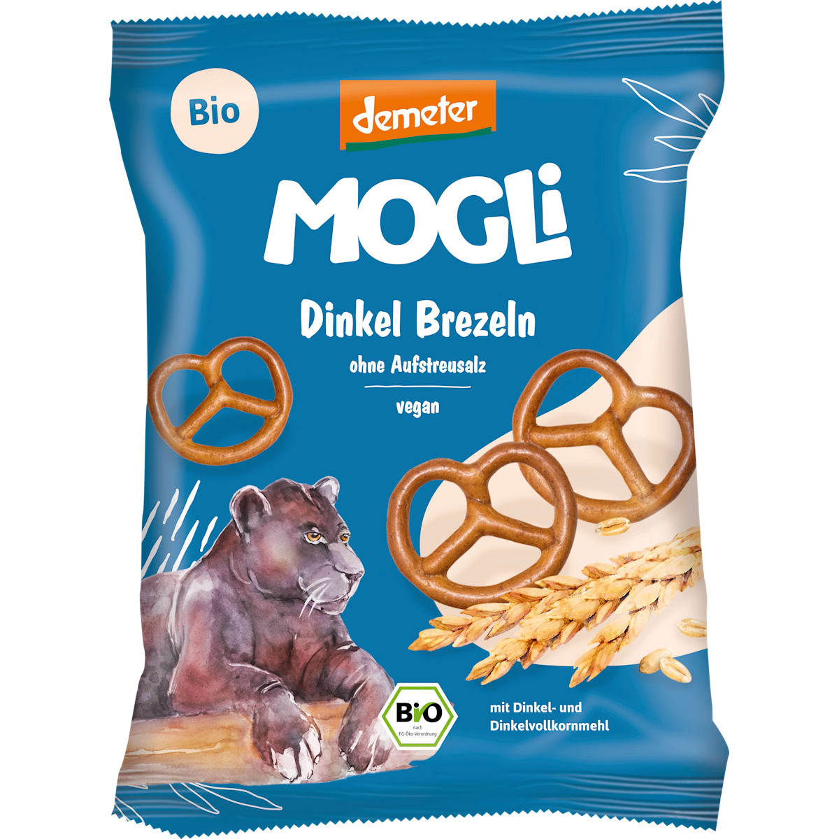 MOGLi Kindersnack Knabbel Gebak Spelt Brezeln vanaf 3 jaar, 50 g