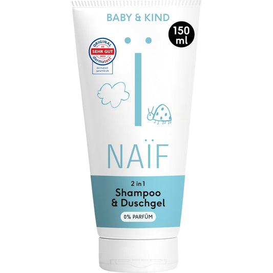 NAIF Baby Shampoo & Douchegel 2in1, 150 ml