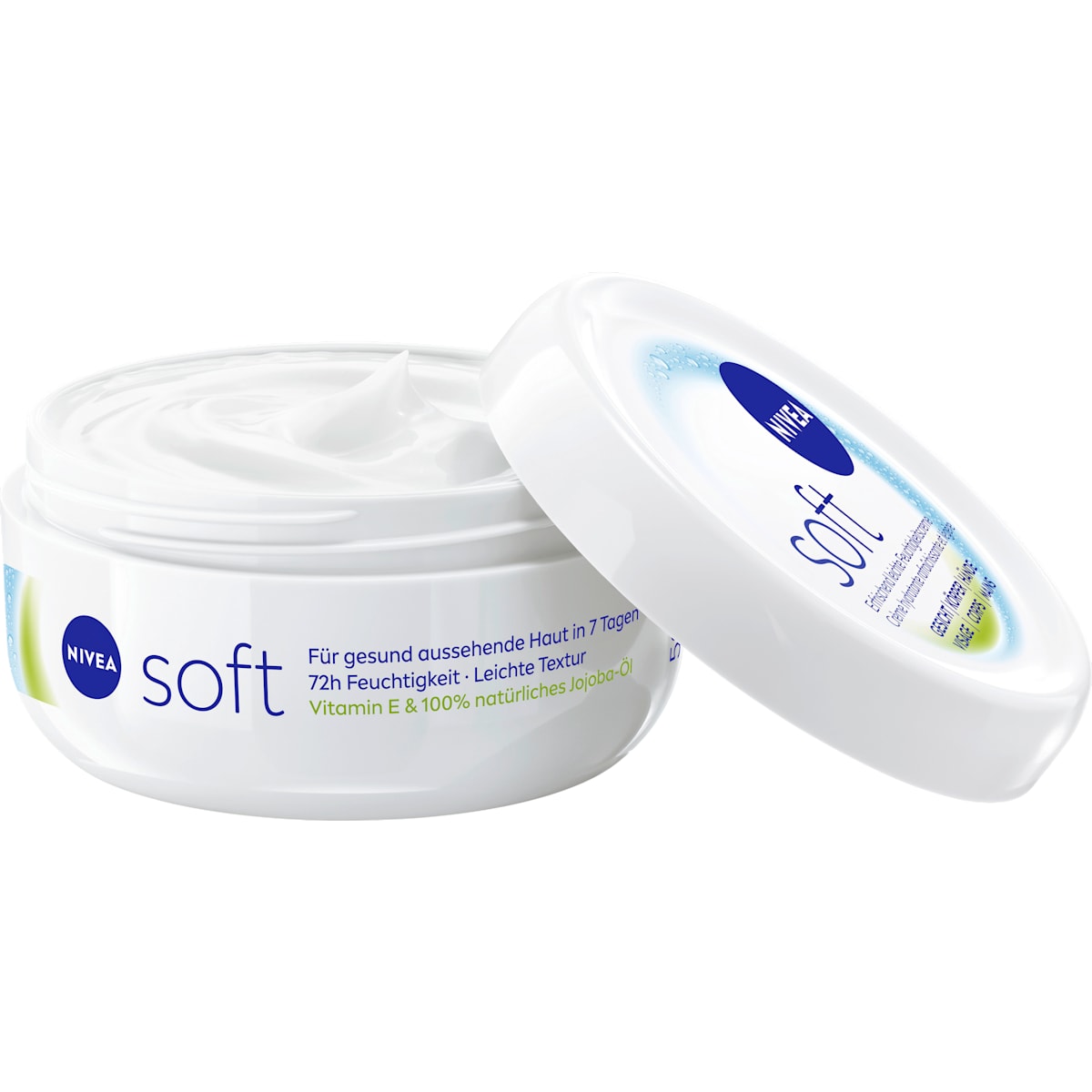NIVEA Hydraterende crème soft im Tiegel, Reisformaat, 50 ml