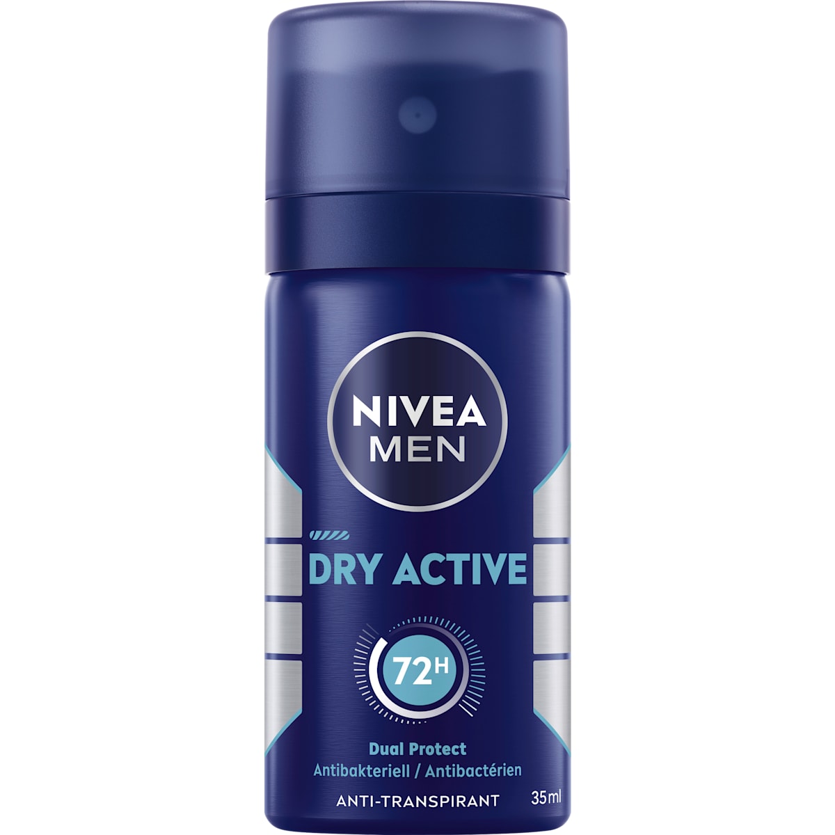 NIVEA MEN Antitranspirant Deospray Dry Active, Reisformaat, 35 ml