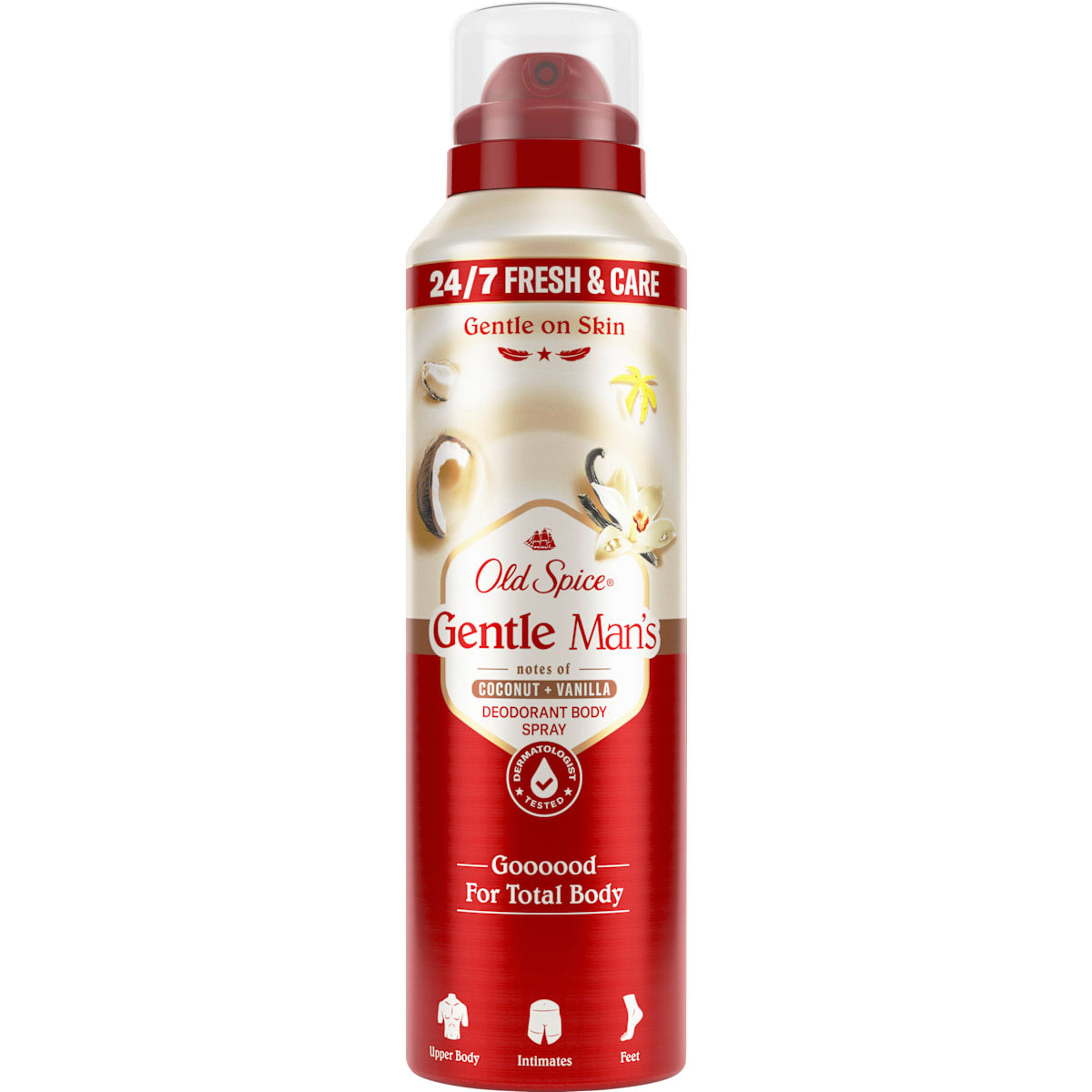 Old Spice Bodyspray Gentle Man´s Coconut & Vanilla, 140 ml