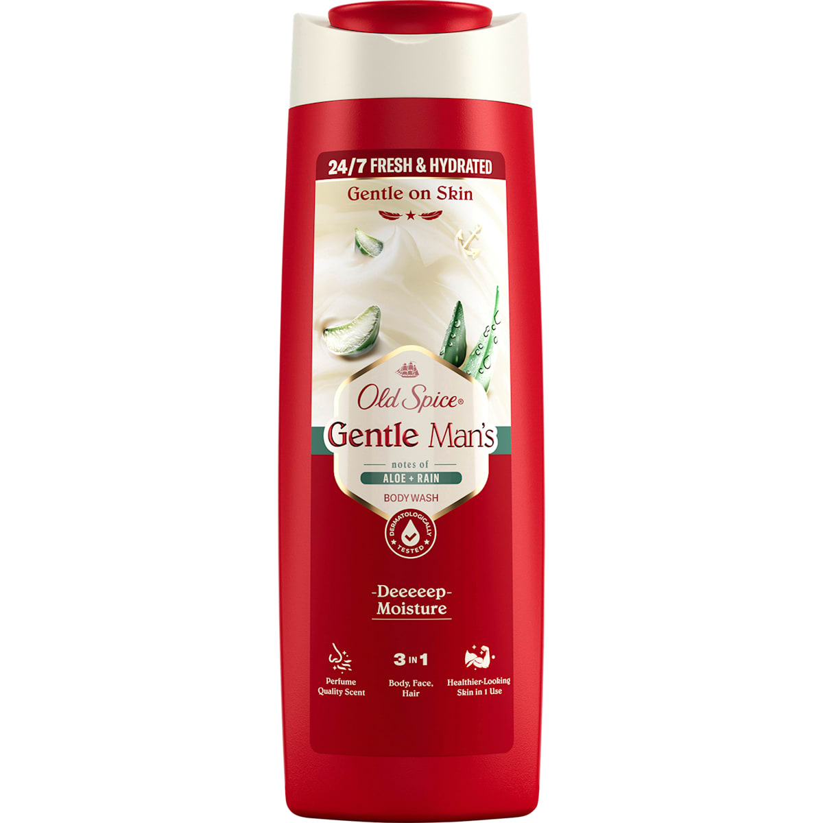 Old Spice Douchegel Gentle Man´s Aloe + Rain 3in1, 400 ml