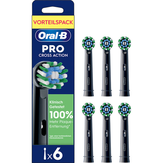 Oral-B Aufsteckbürsten PRO CrossAction schwarz, 6 St