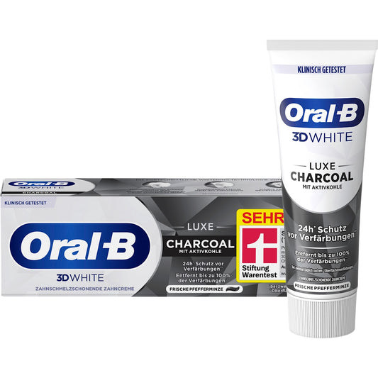 Oral-B Tandpasta 3D White Luxe Charcoal, 75 ml