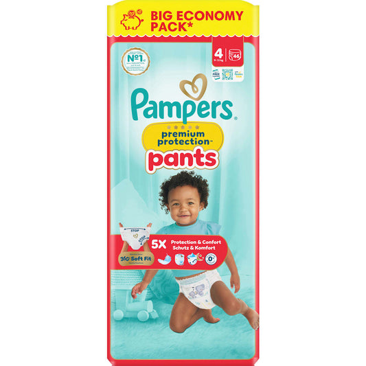 Pampers premium protection Baby Pants Maat 4 (9-15 kg) Big Pack, 46 St
