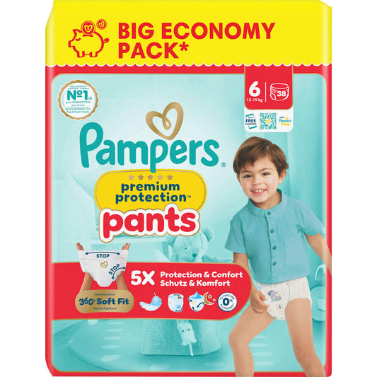 Pampers premium protection Baby Pants Maat 6 XL (13-19 kg) Big Pack, 38 St